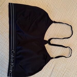 Calvin Klein Black Logo Elastic Wireless Bralette